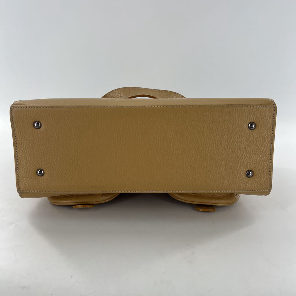 leather top flap satchel