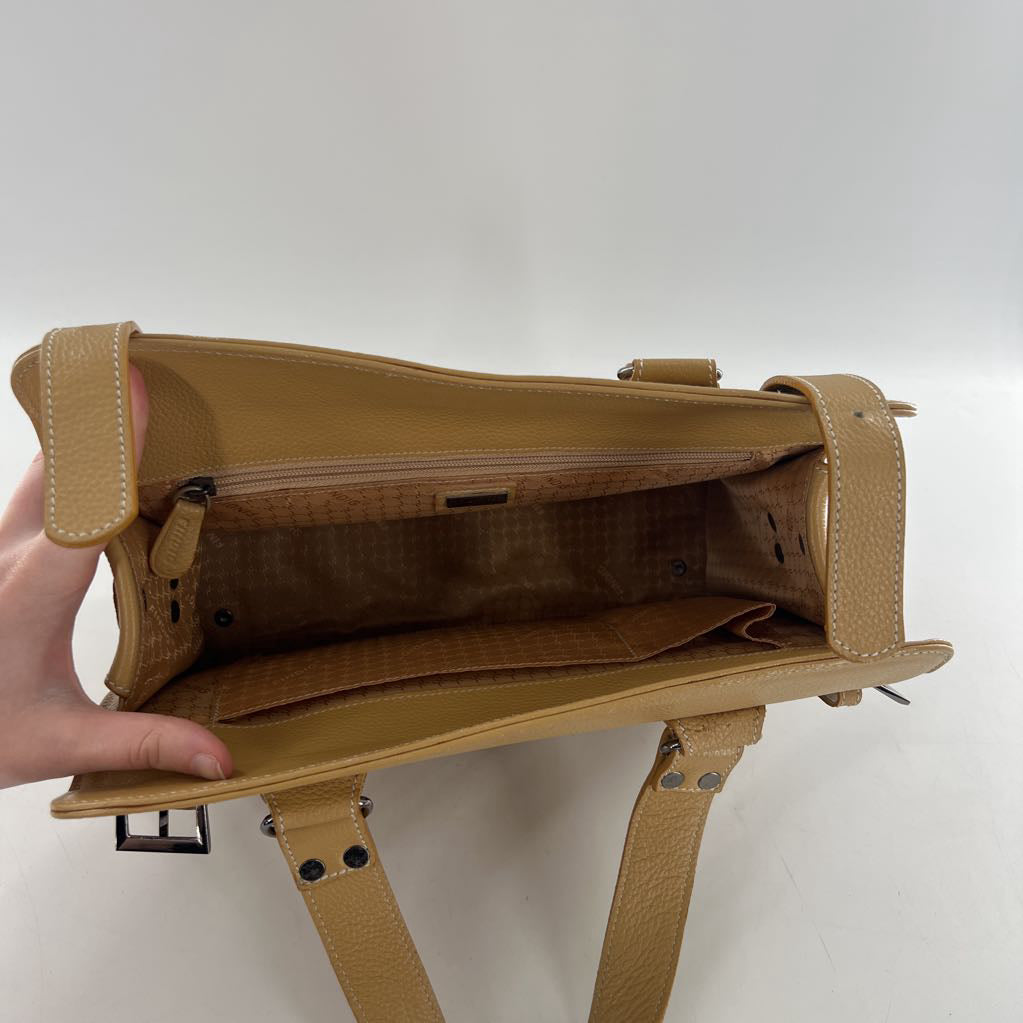 leather top flap satchel