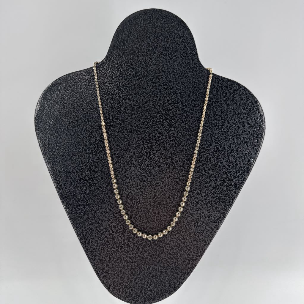 10" gold tone beaded necklace