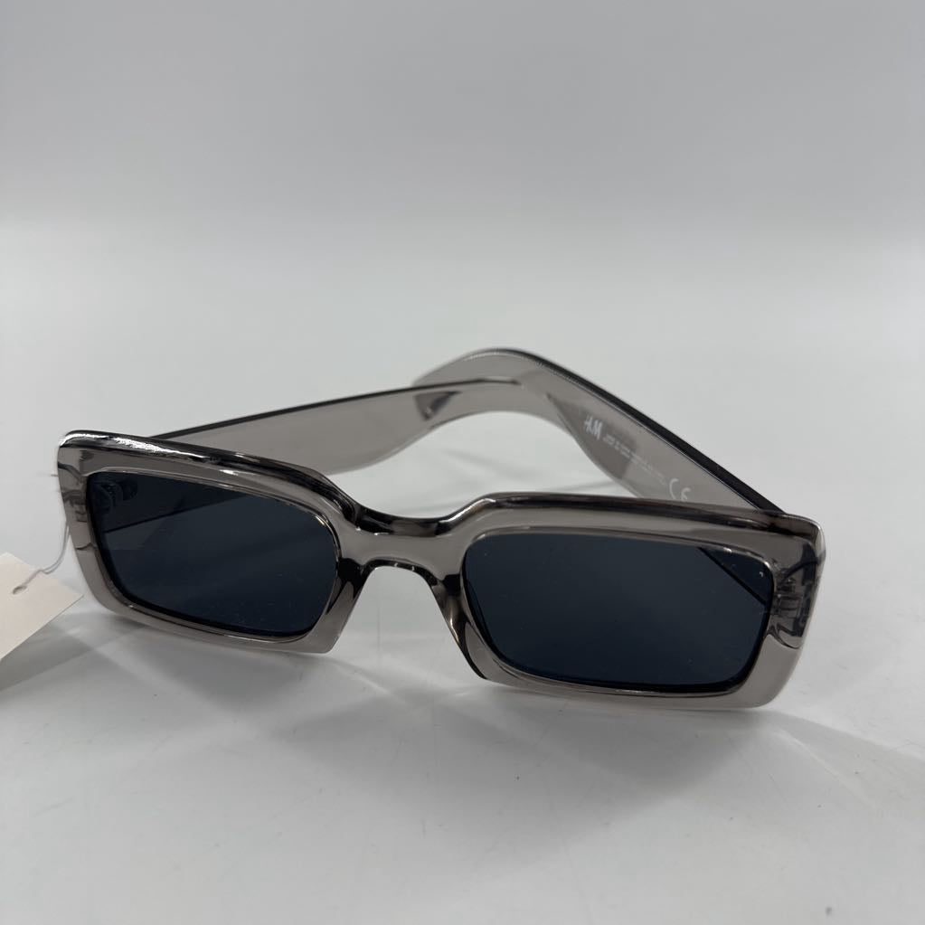 gray translucent frame sunglasses