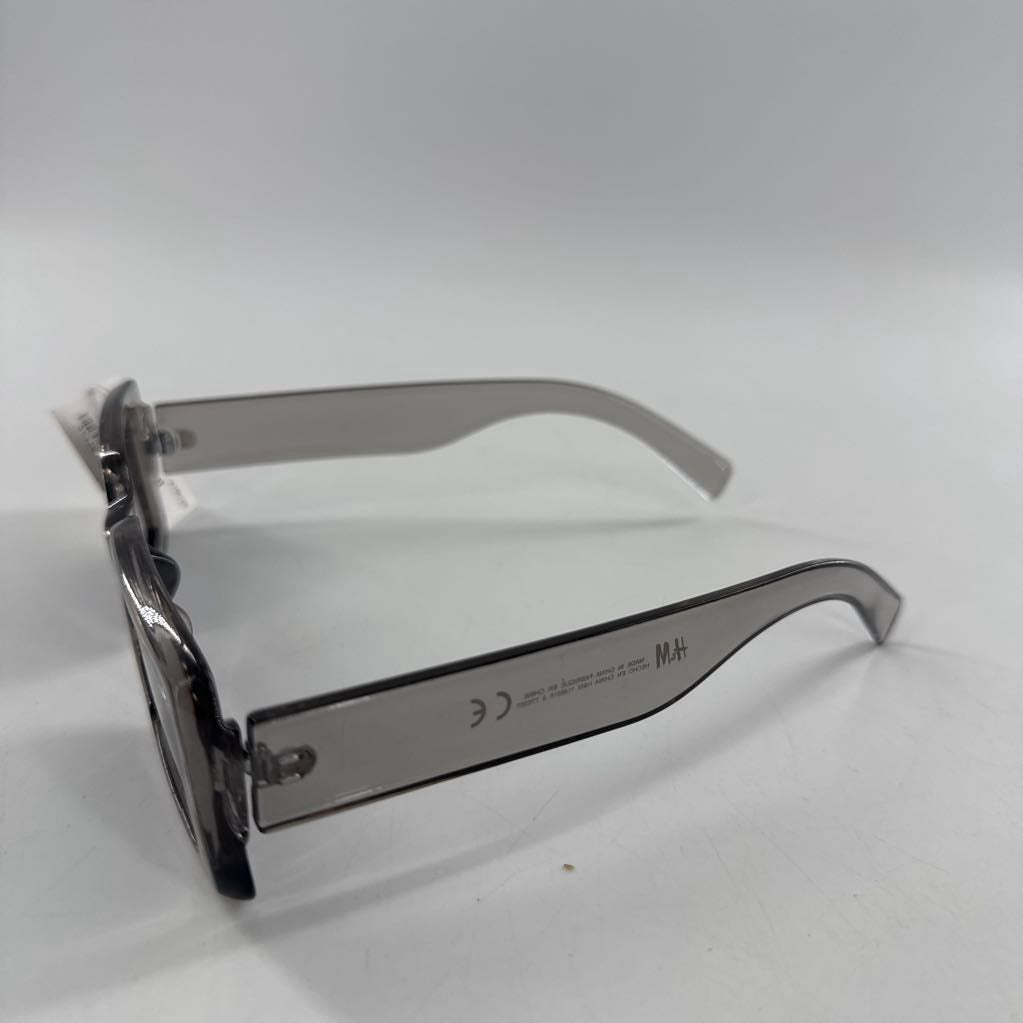gray translucent frame sunglasses