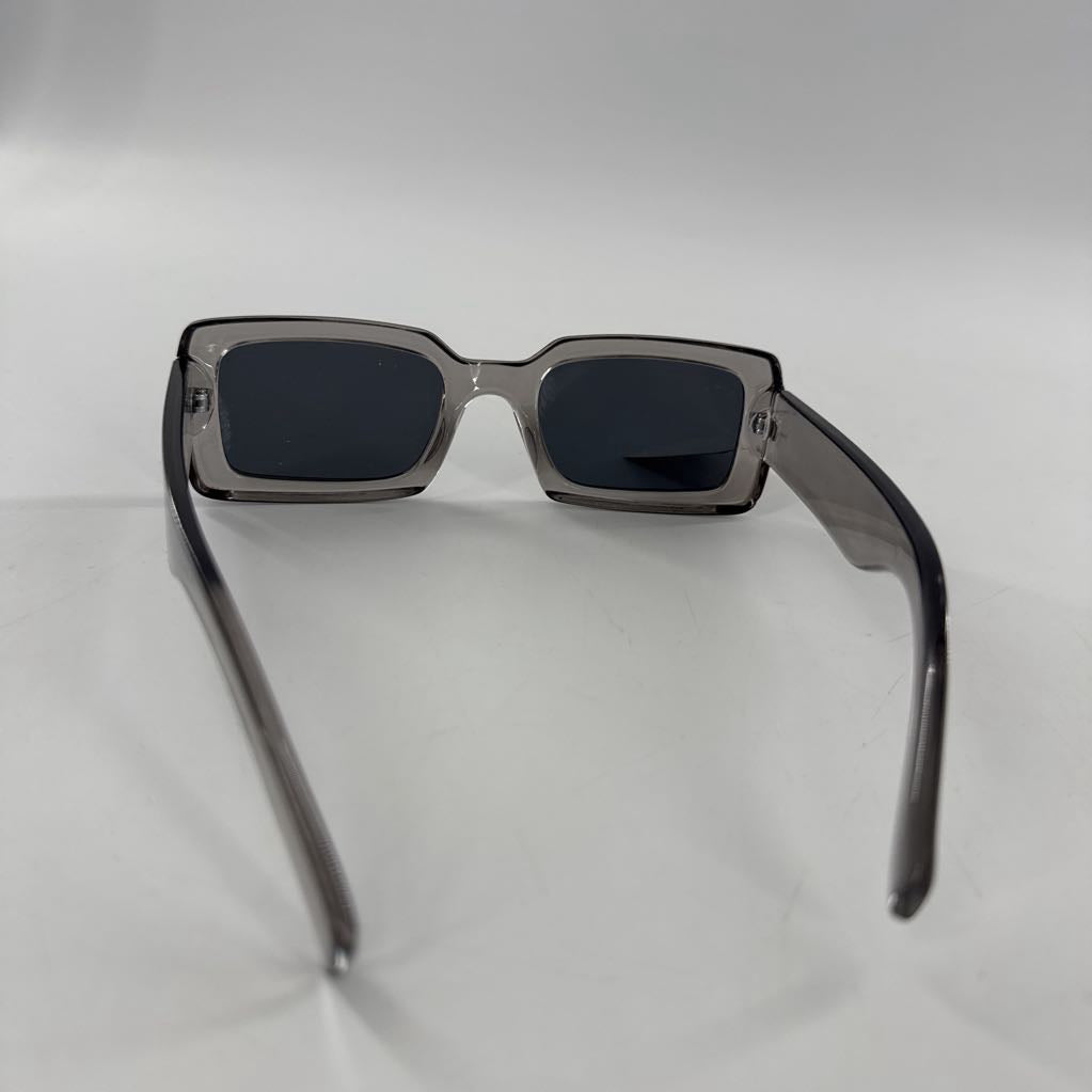 gray translucent frame sunglasses