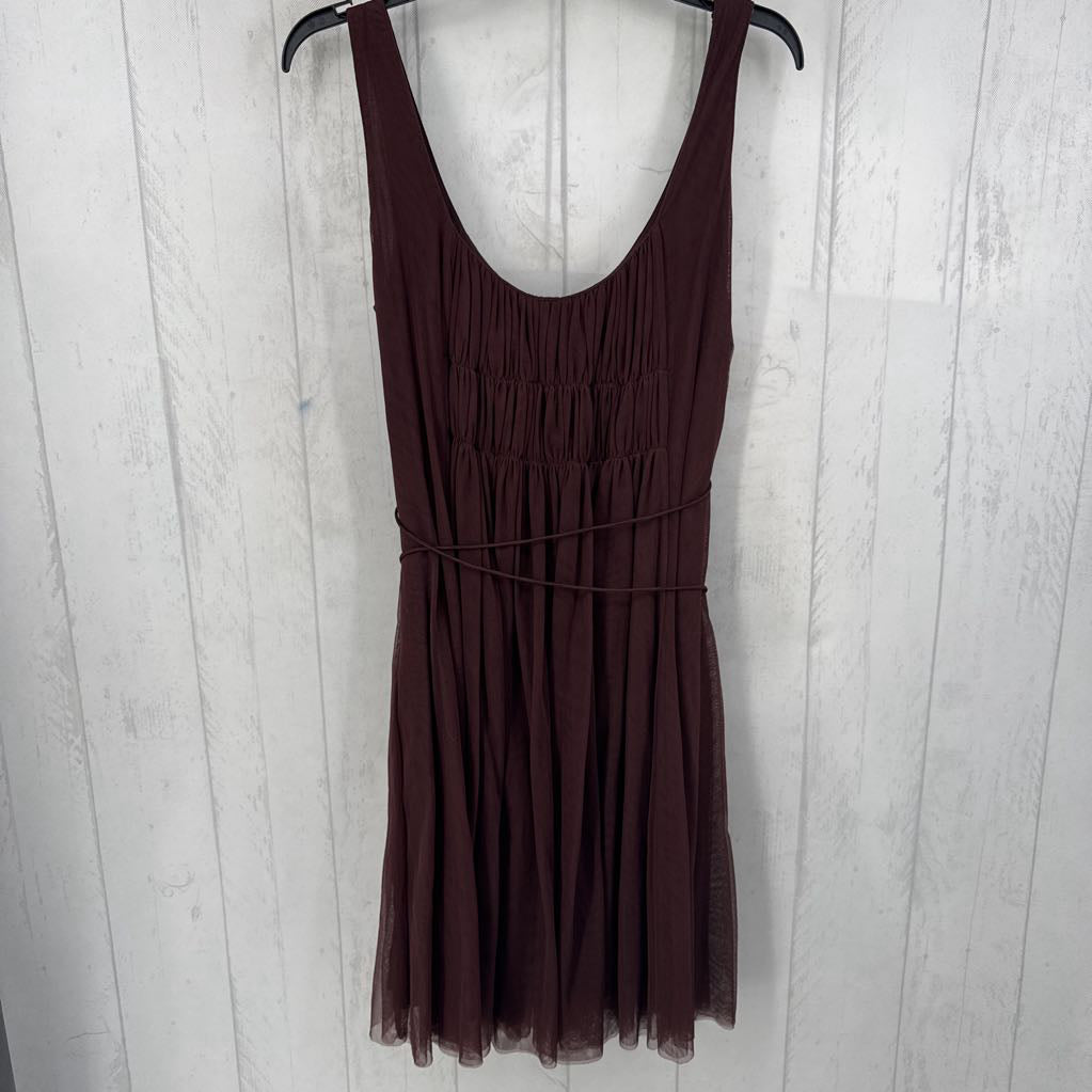 12 mesh smocked top slvls dress