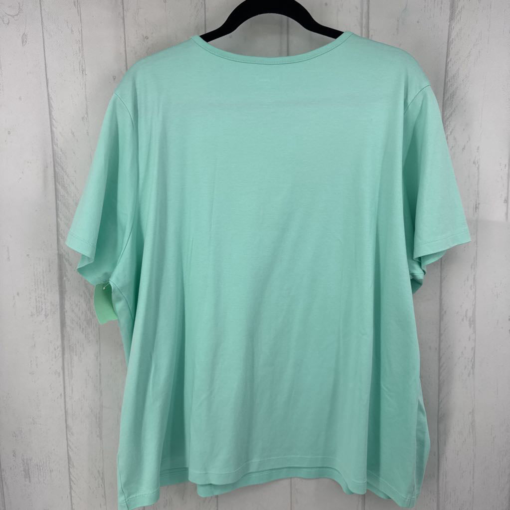 3X round neck s/s tee