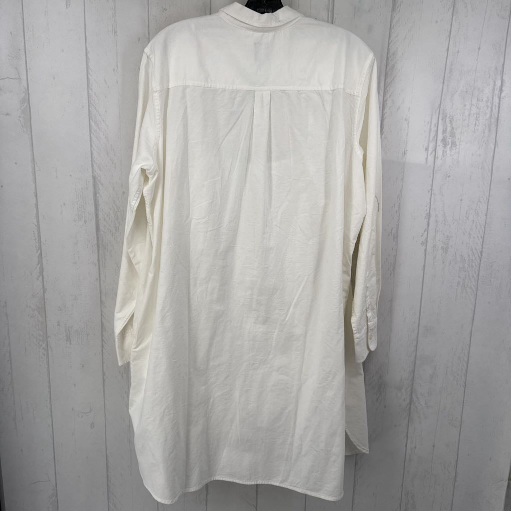 XXL 2pc button down dress w/ slip l/s