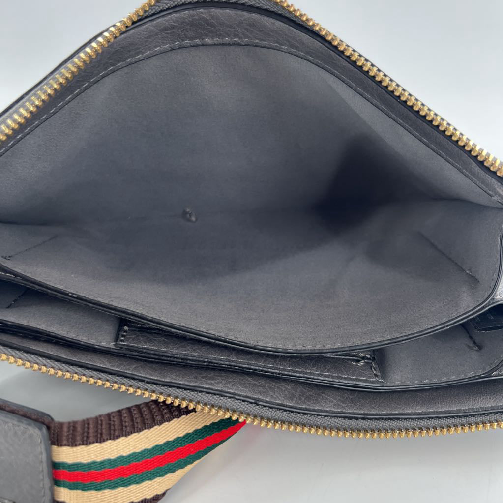 triple compartment top zip crossbody/wristlet