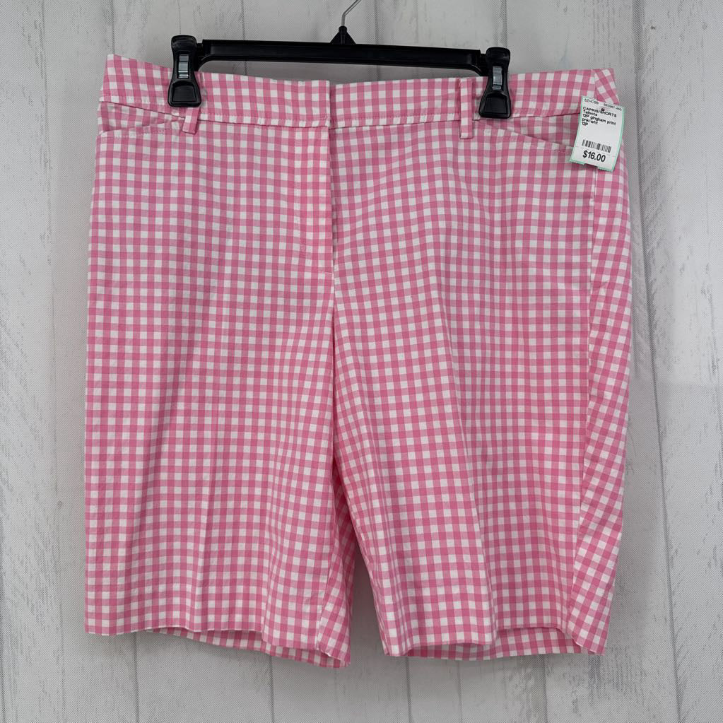 12P gingham print shorts