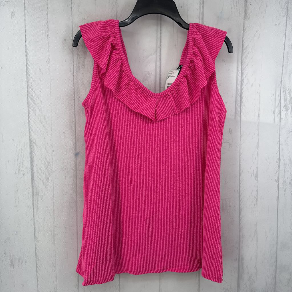 M ruffled scoop neck tank