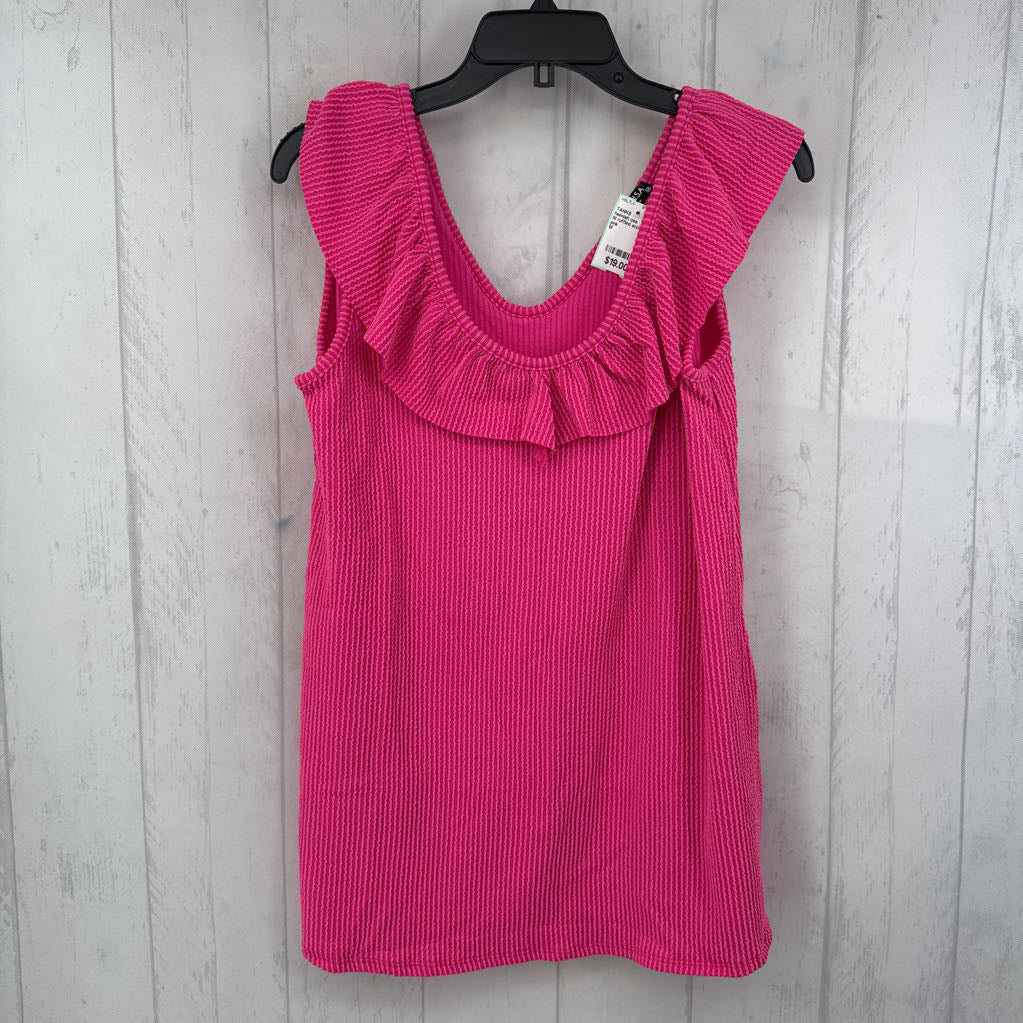 M ruffled scoop neck top