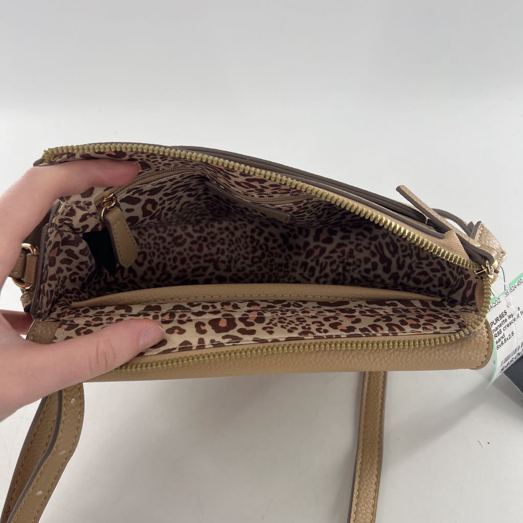 R98 crescent top zip flap crossbody