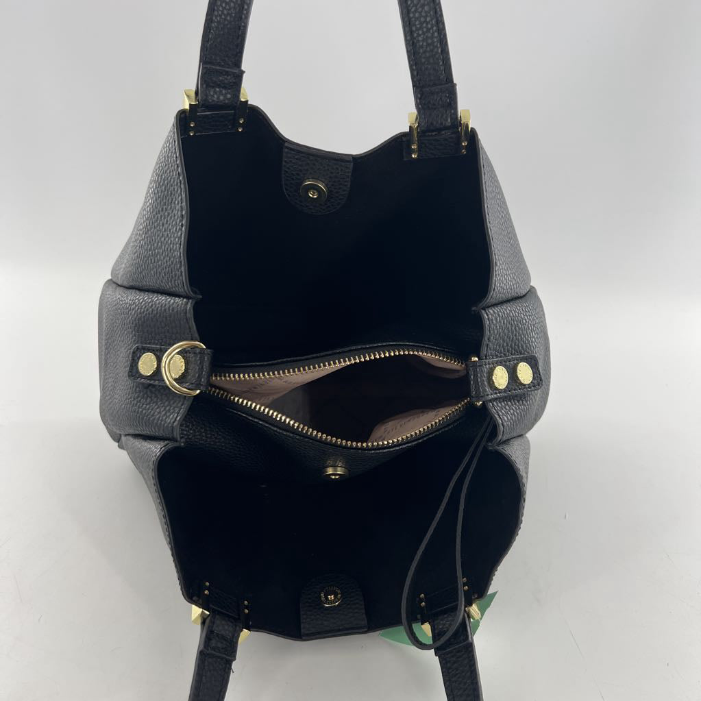 pebbled dual handle satchel
