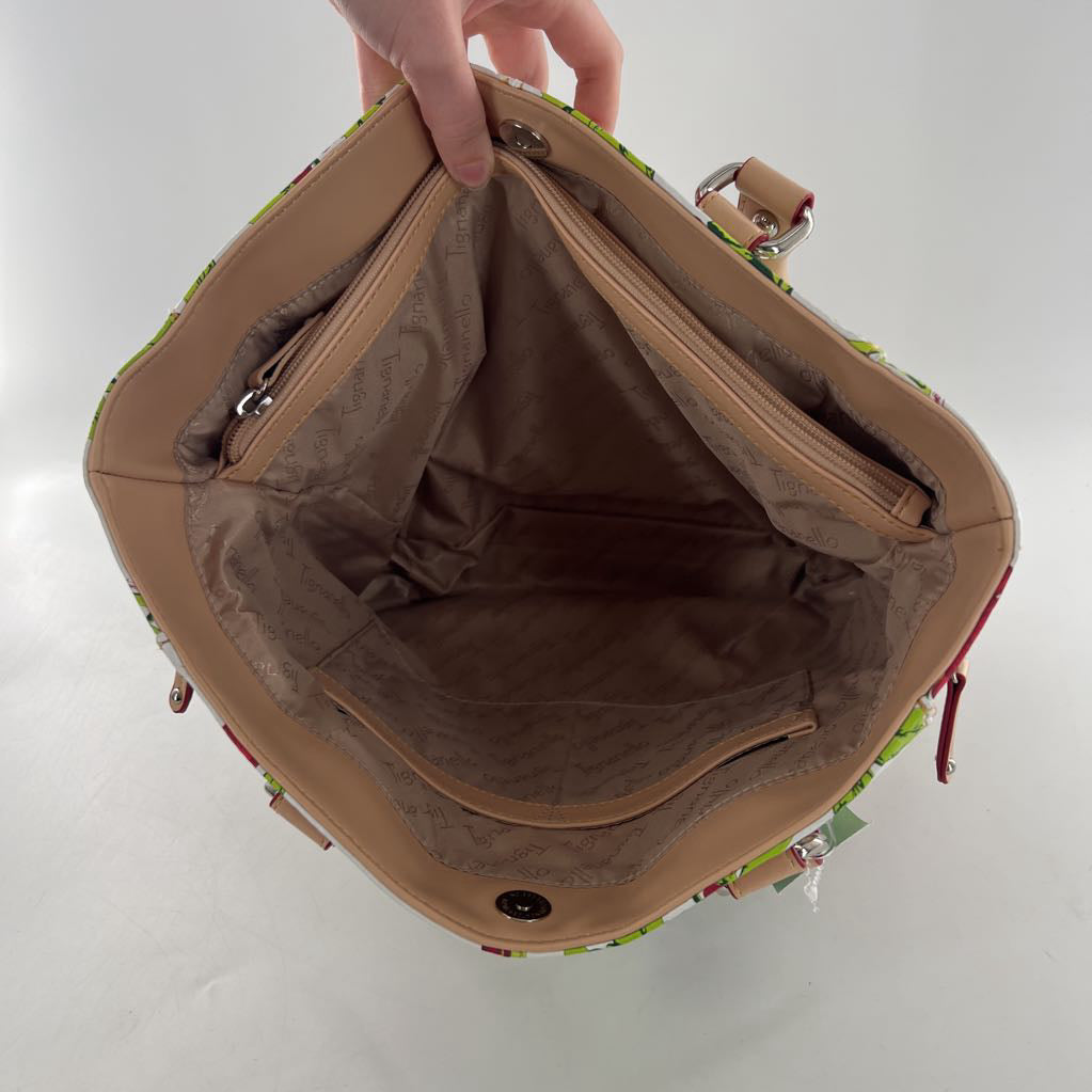flo print shoulder bag