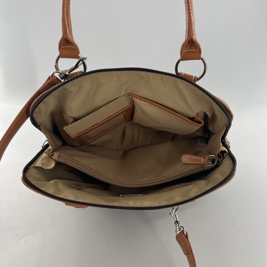 R99 signature striped handbag