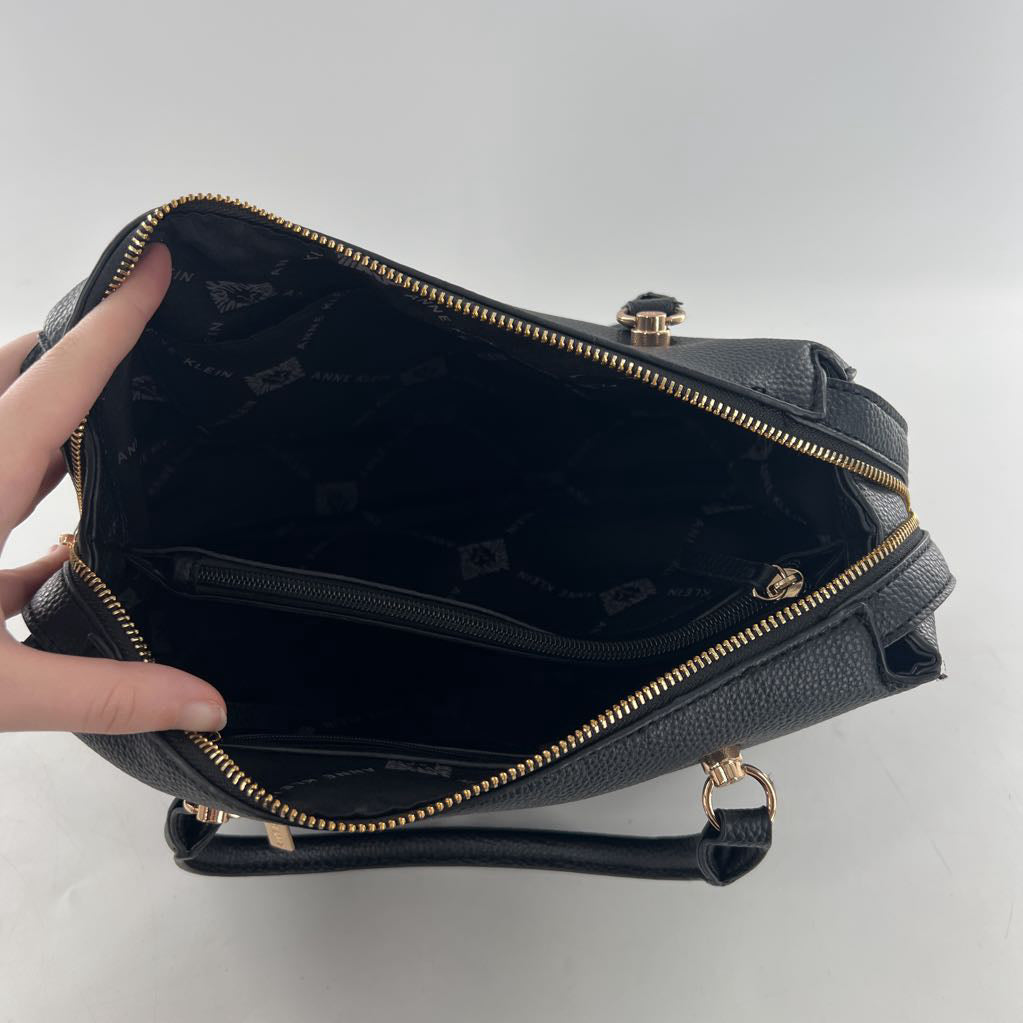 vegan leather handbag w/ animal print scarf & card wallet