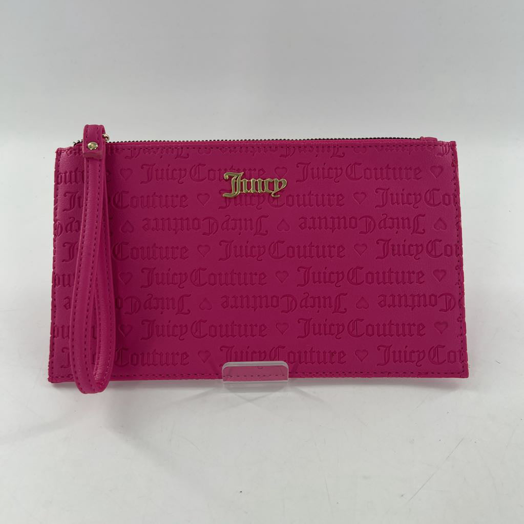 embossed logo wristlet