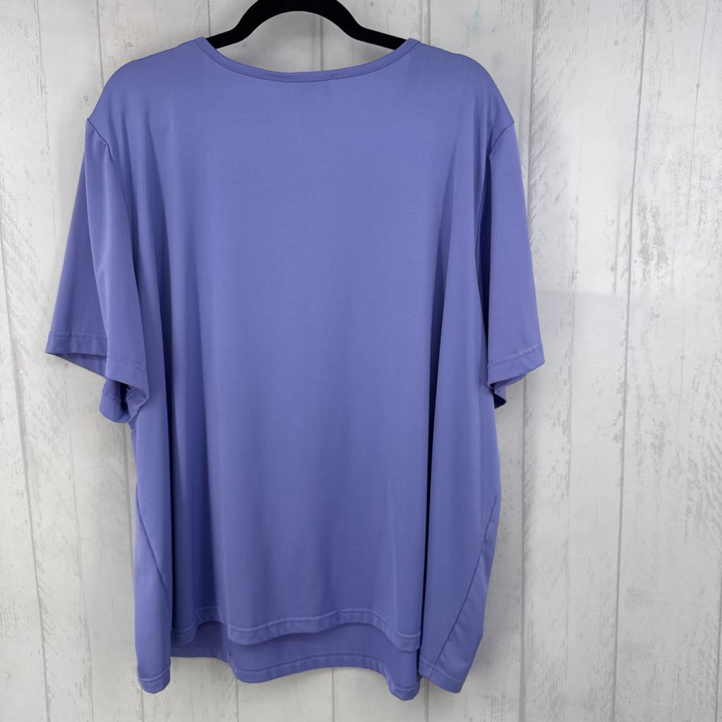 2X rhinestone embelished s/s top