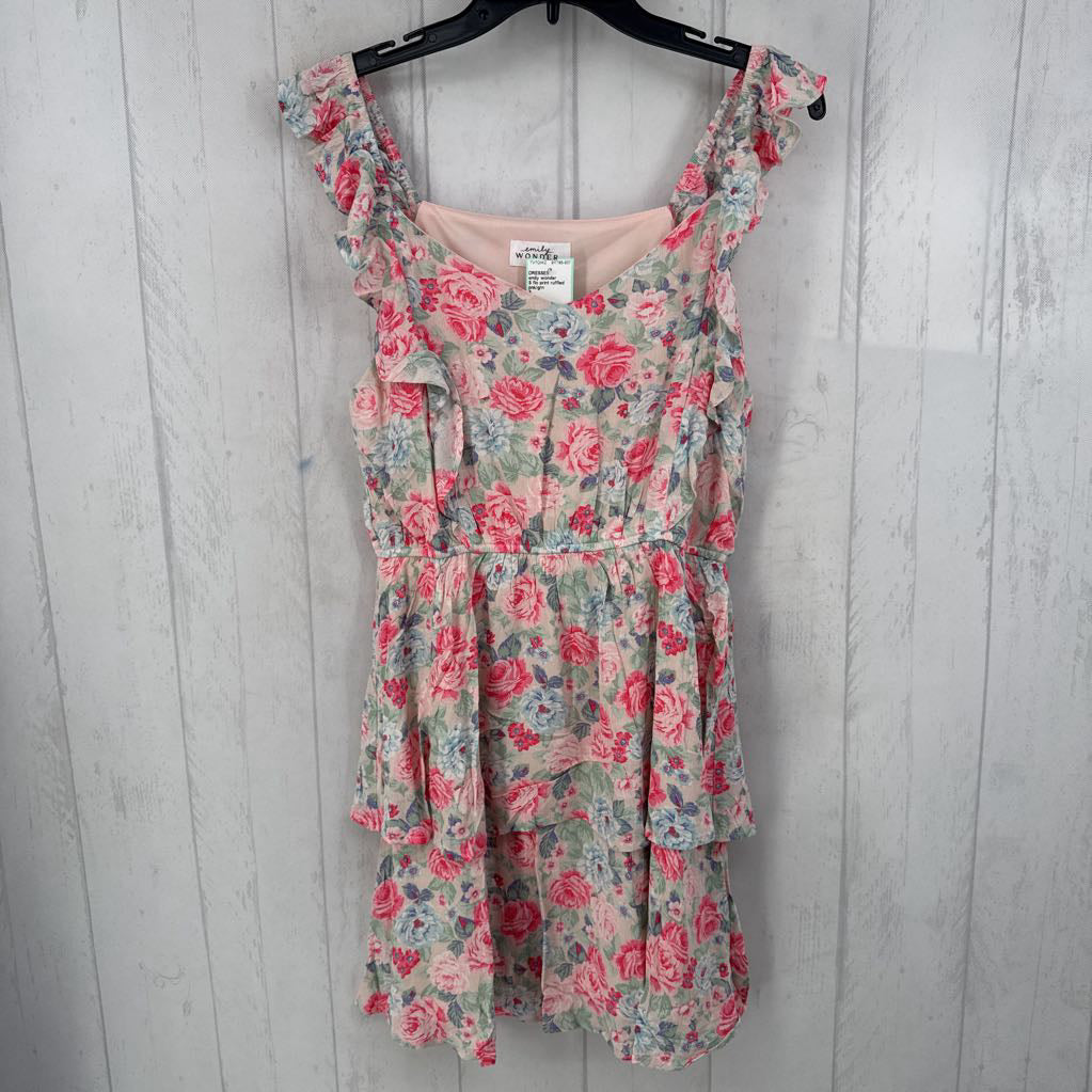 S flo print ruffled sundress
