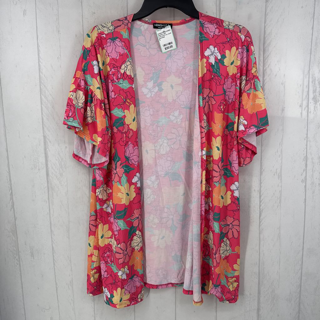 S flo print s/s cardi