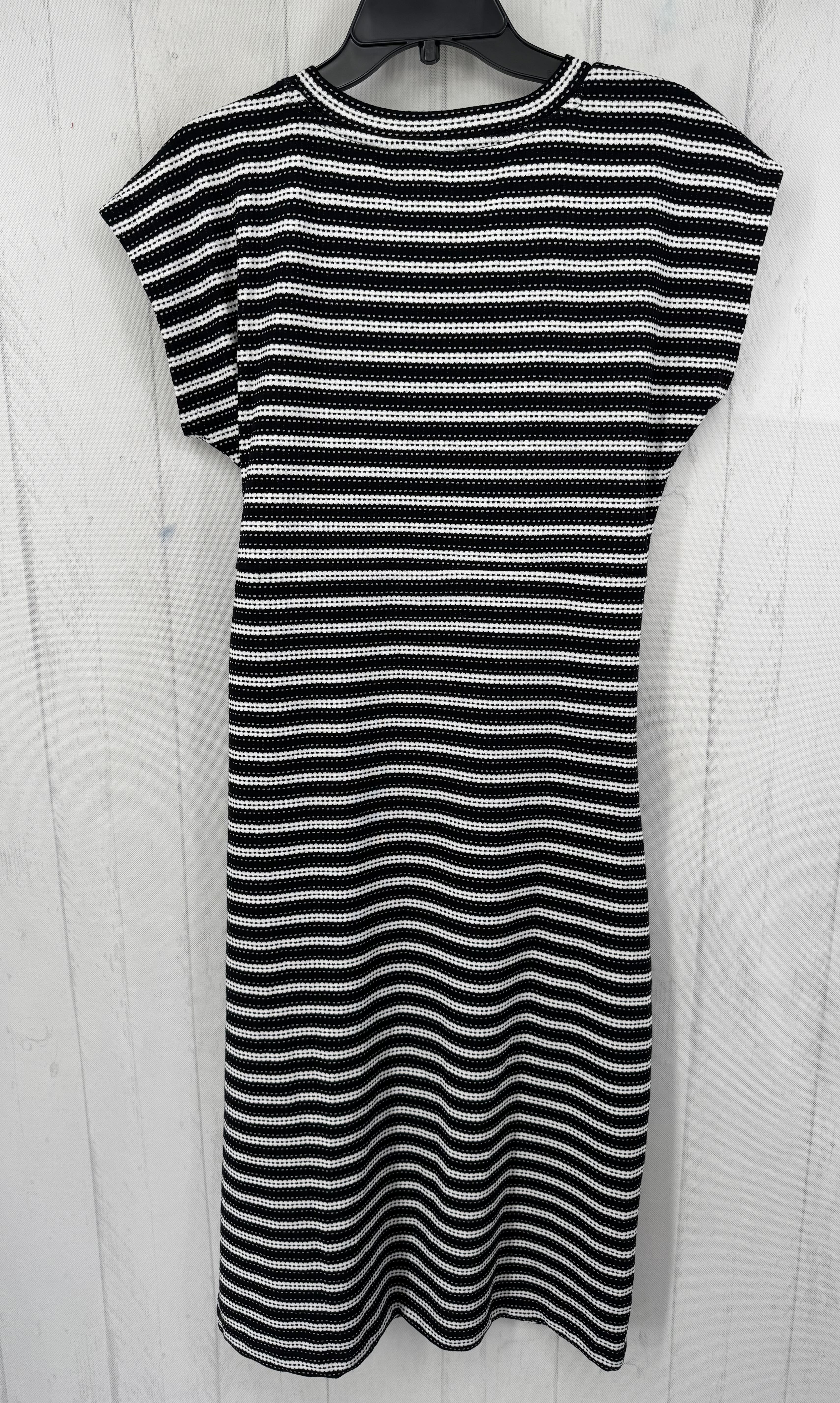 S striped side tie s/s dress