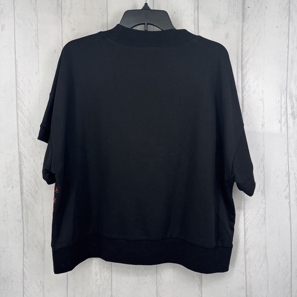 S crewneck drop shoulder top (G)