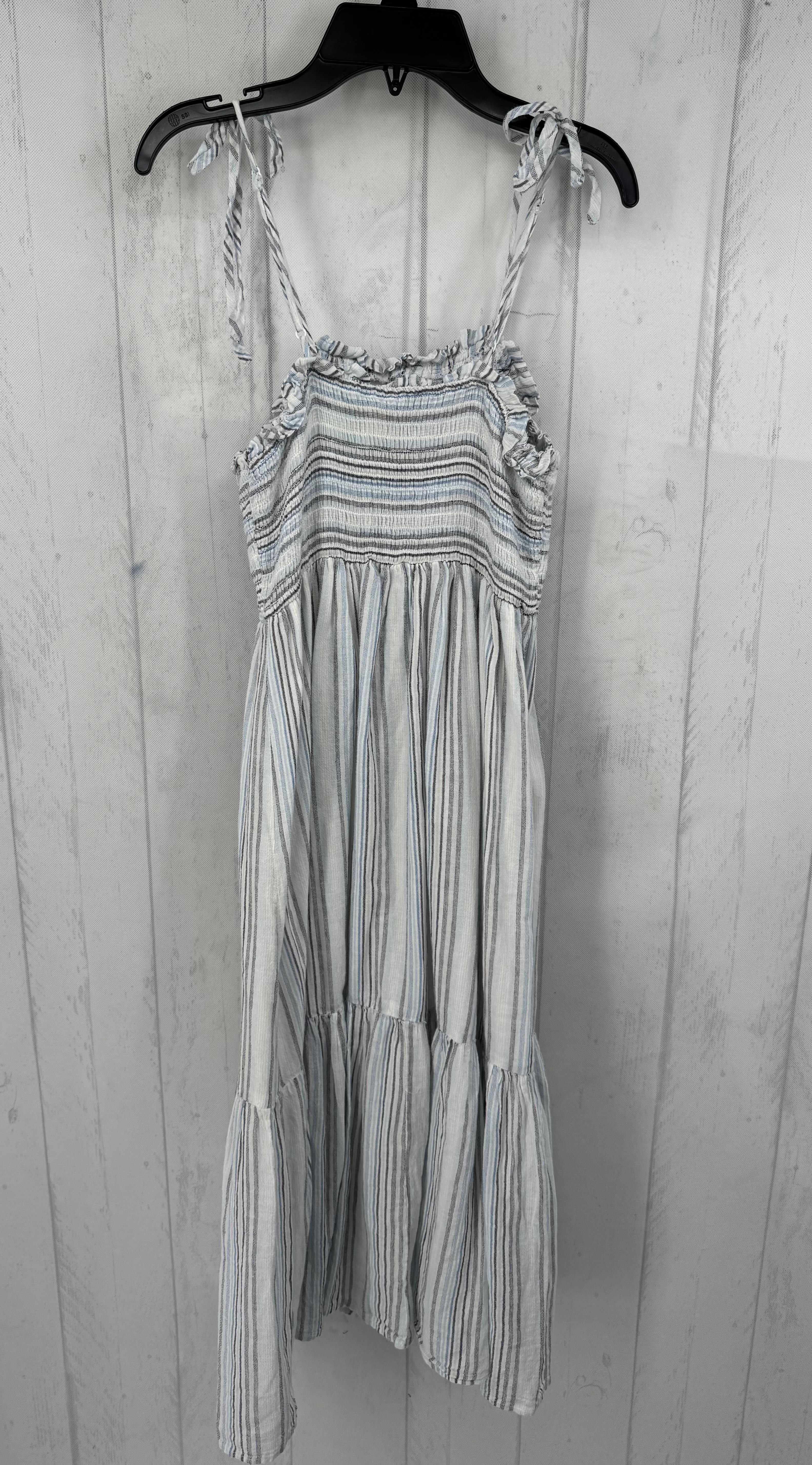 S smocked striped sundress