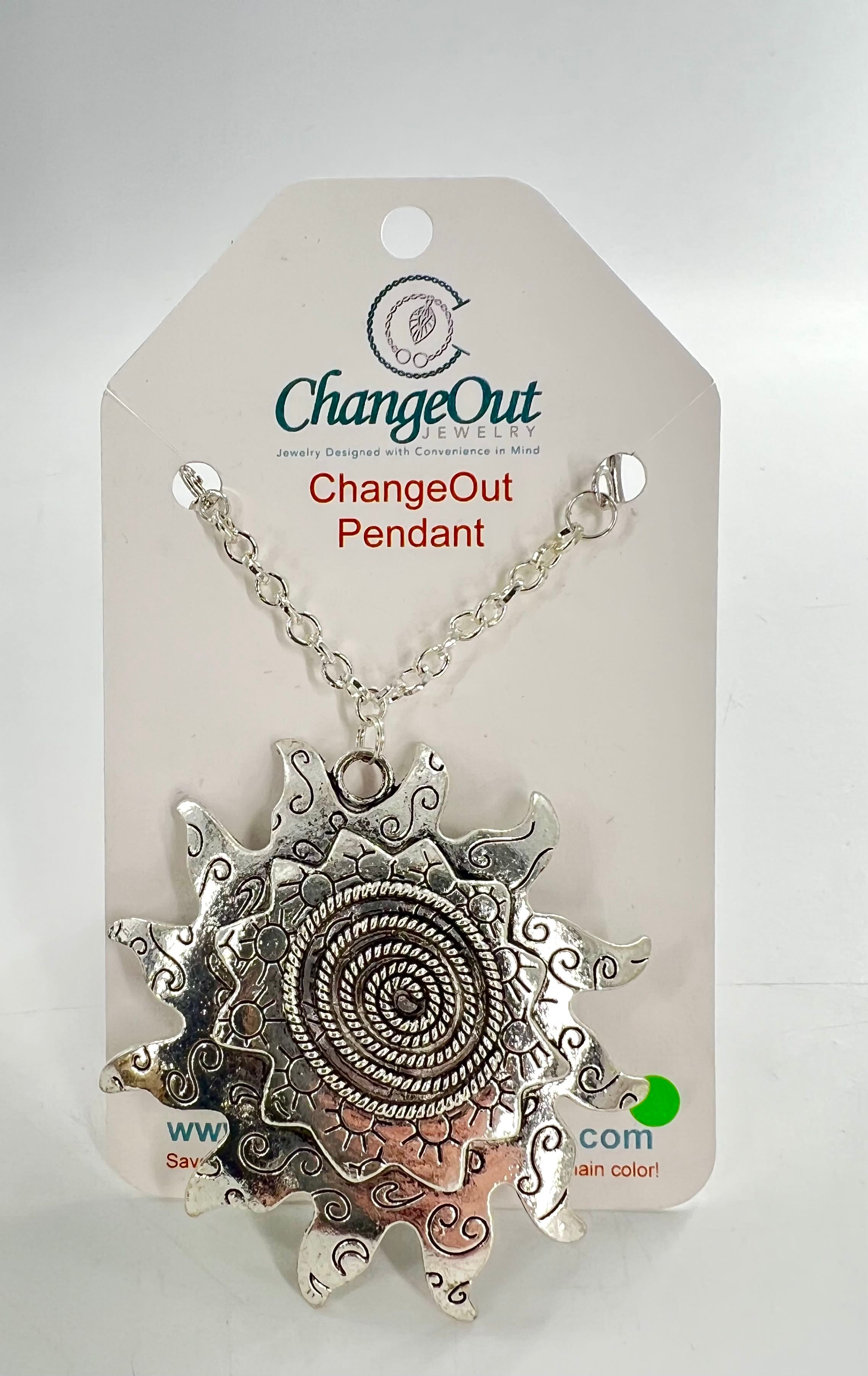 change out sun silver pendant