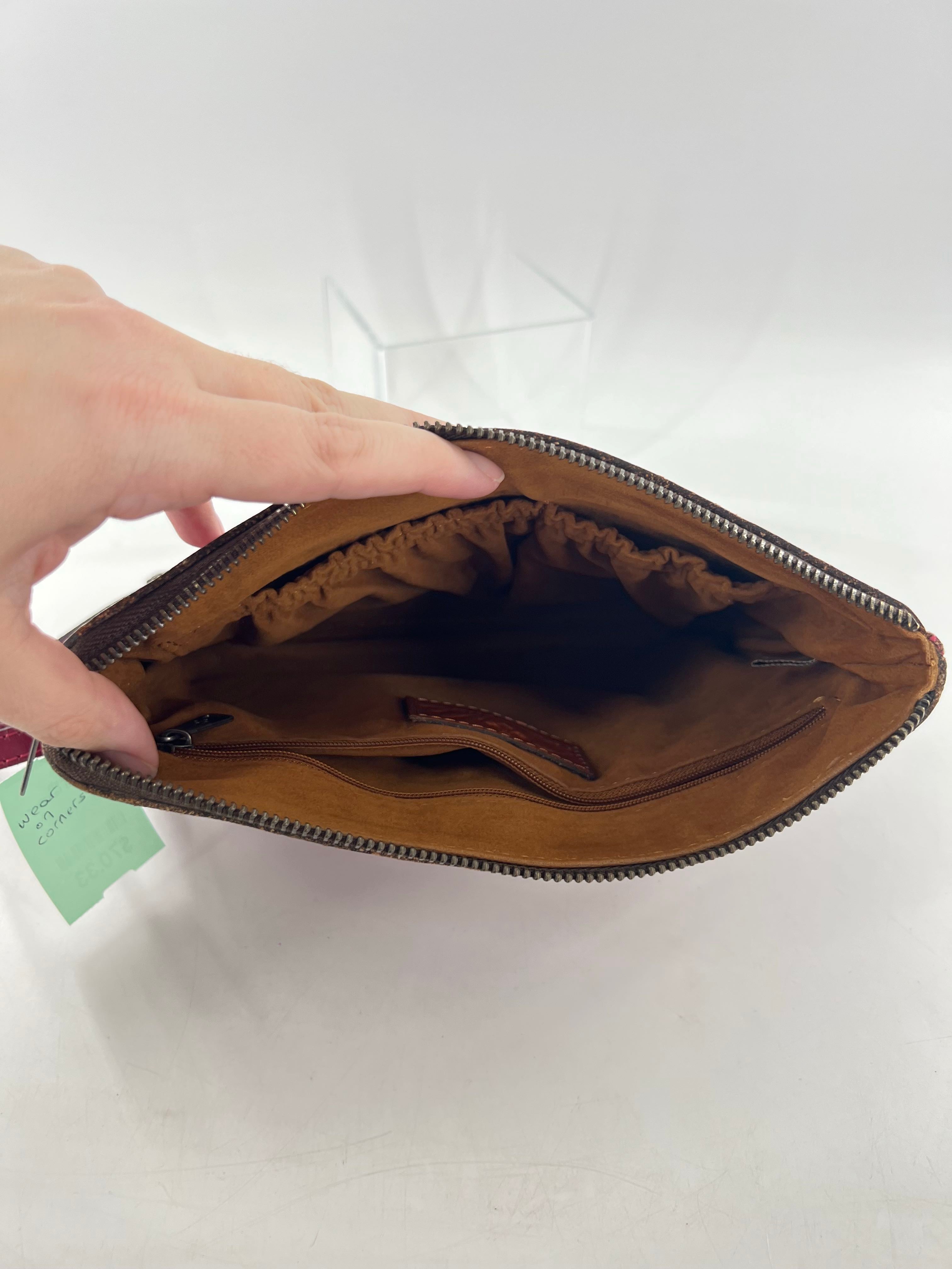 embossed leather crossbody