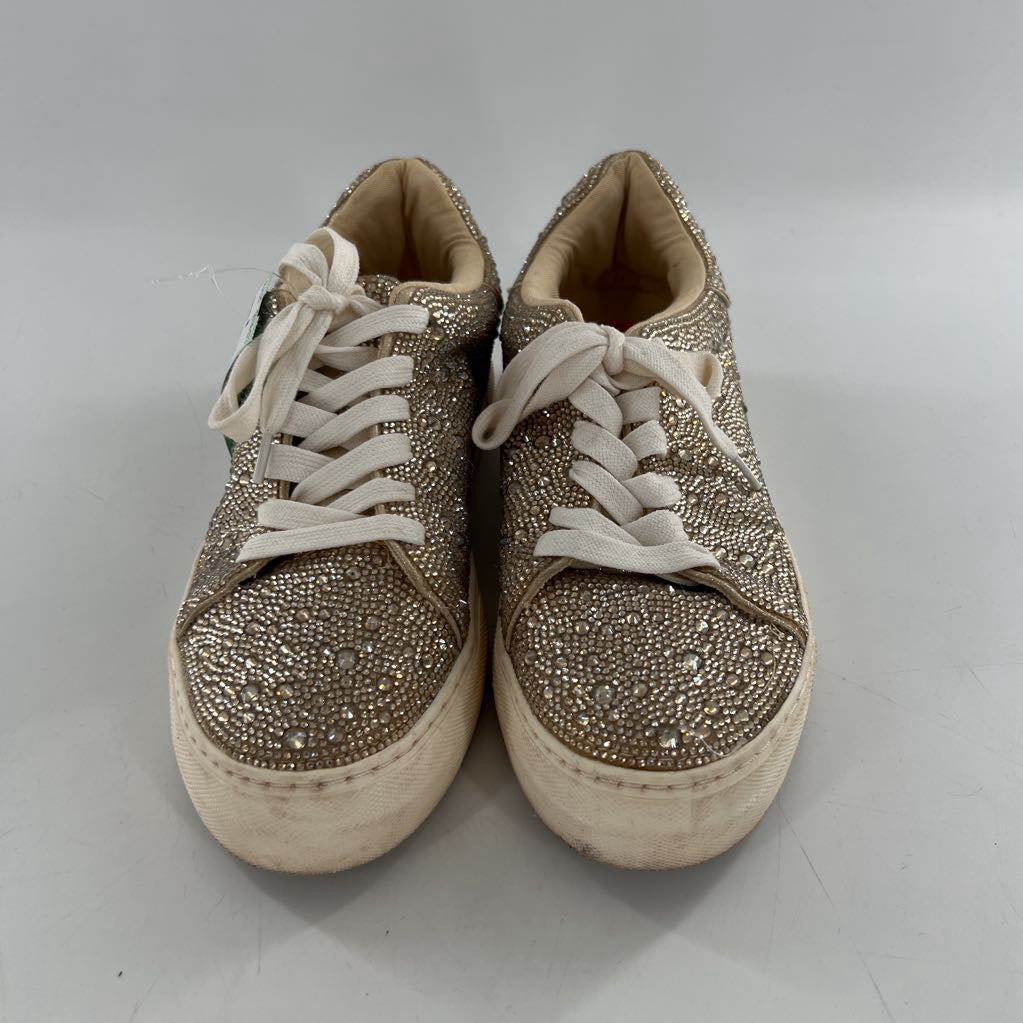8.5 rhinestone lace-up sneaker