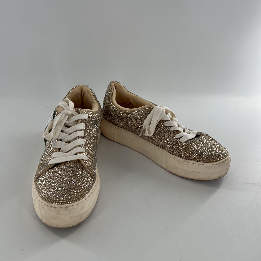 8.5 rhinestone lace-up sneaker