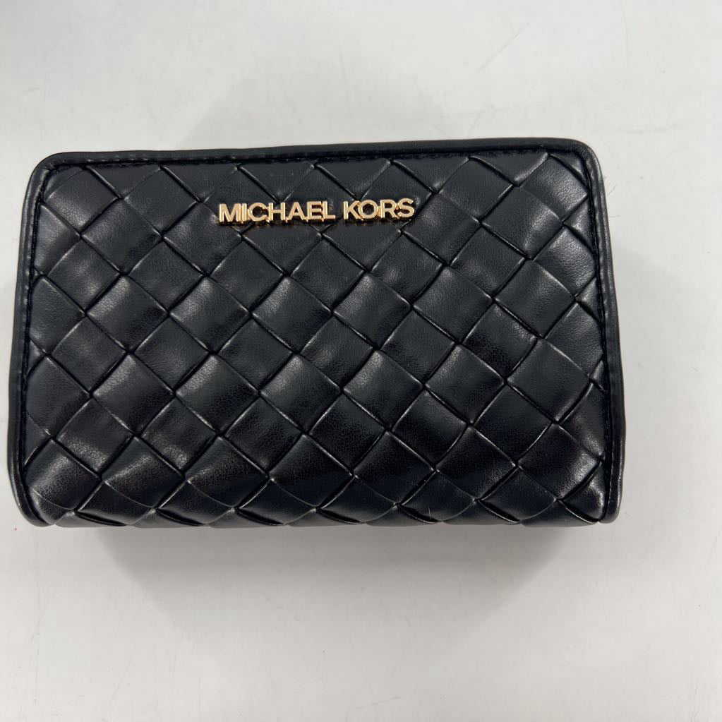 woven leather bi-fold walletwa