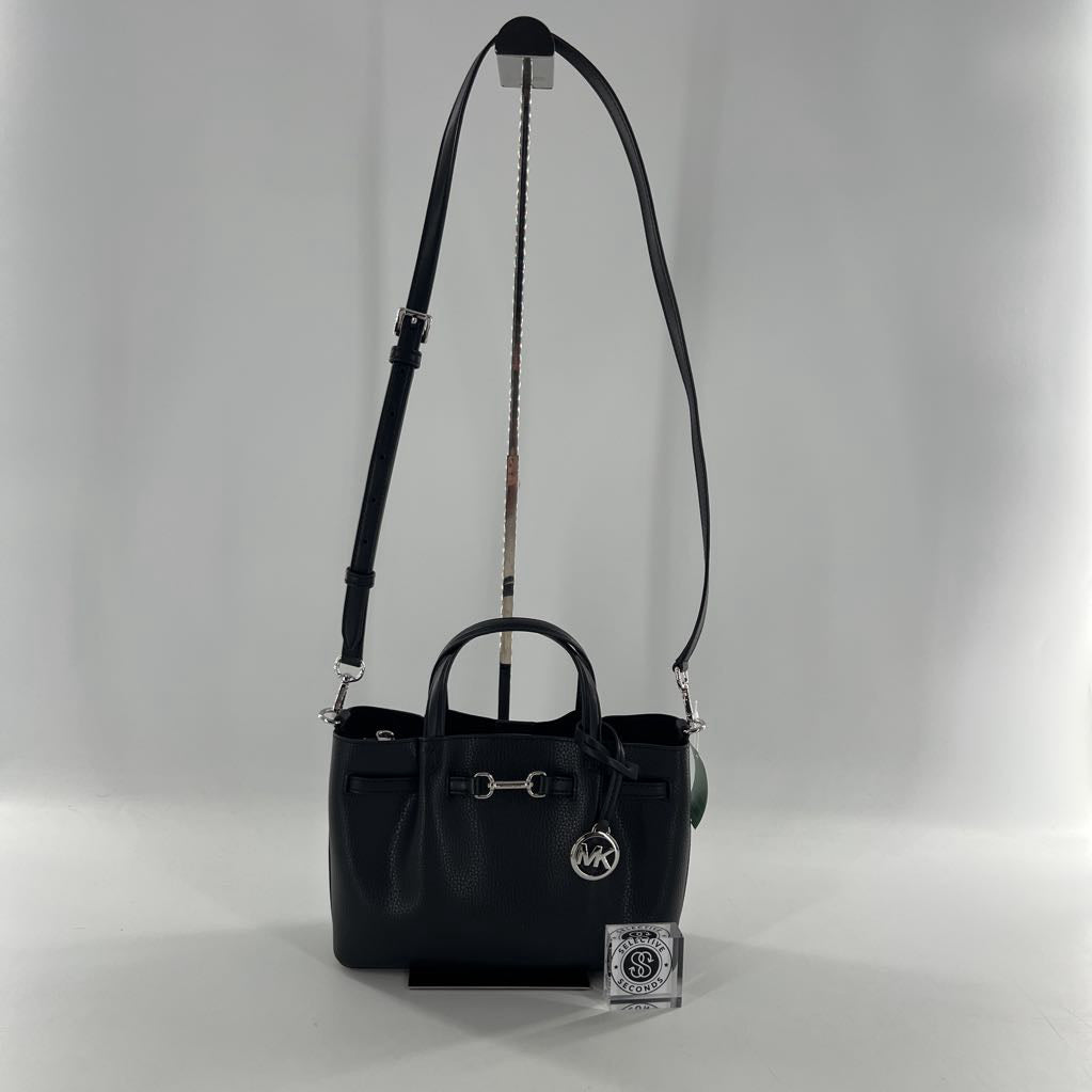 small pebbled leather satchel