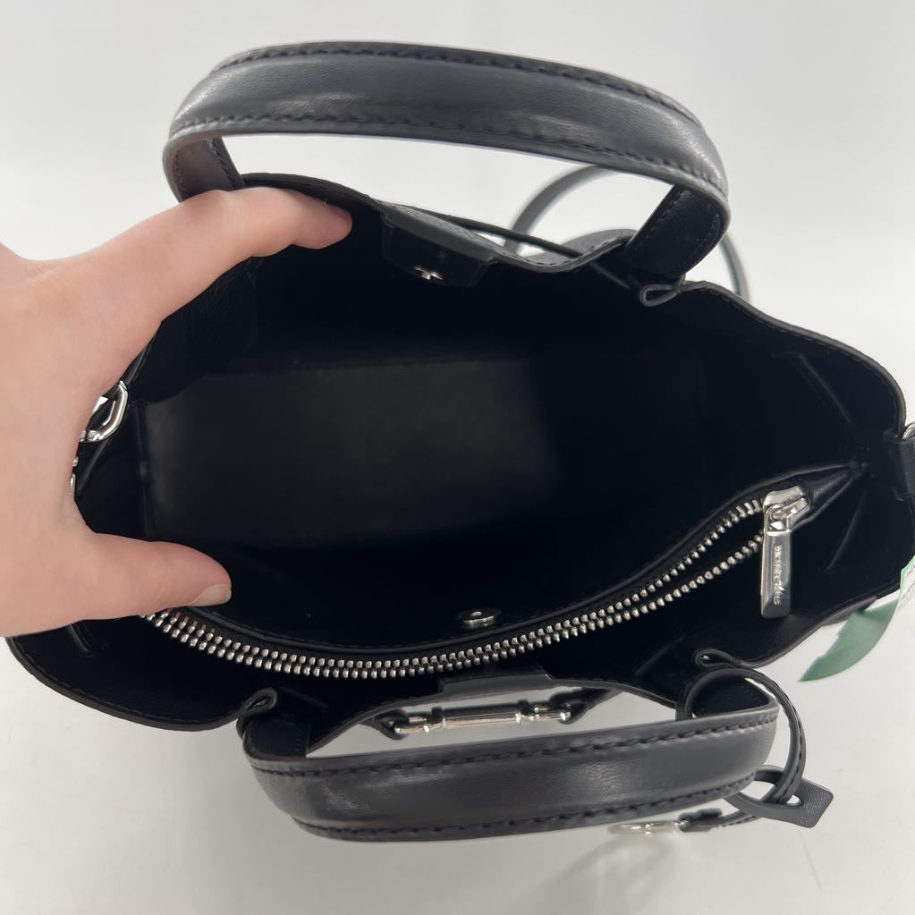 small pebbled leather satchel