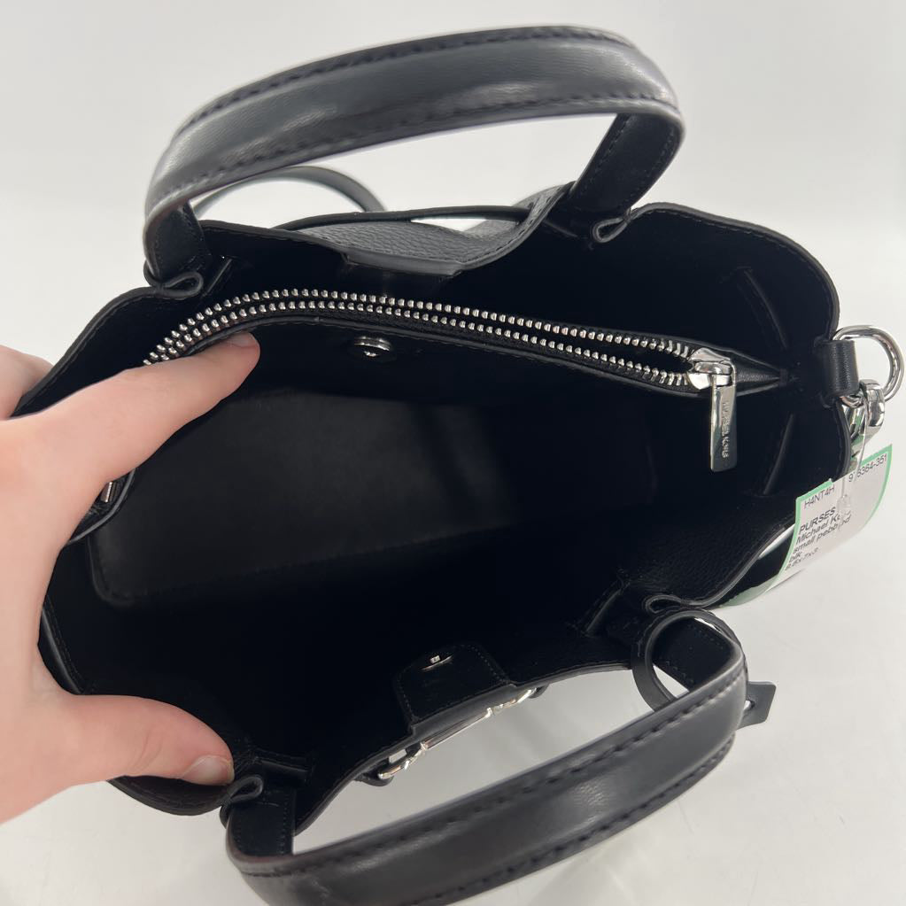 small pebbled leather satchel