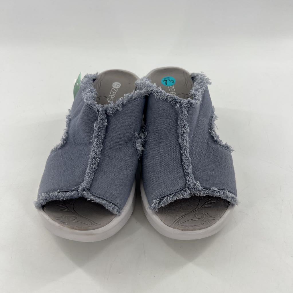 7.5 slide peep toe wedge sandals
