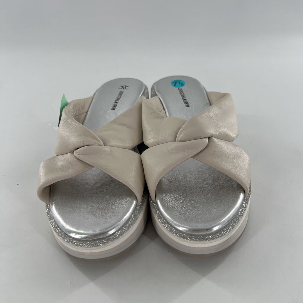 7.5 cross band slide sandals