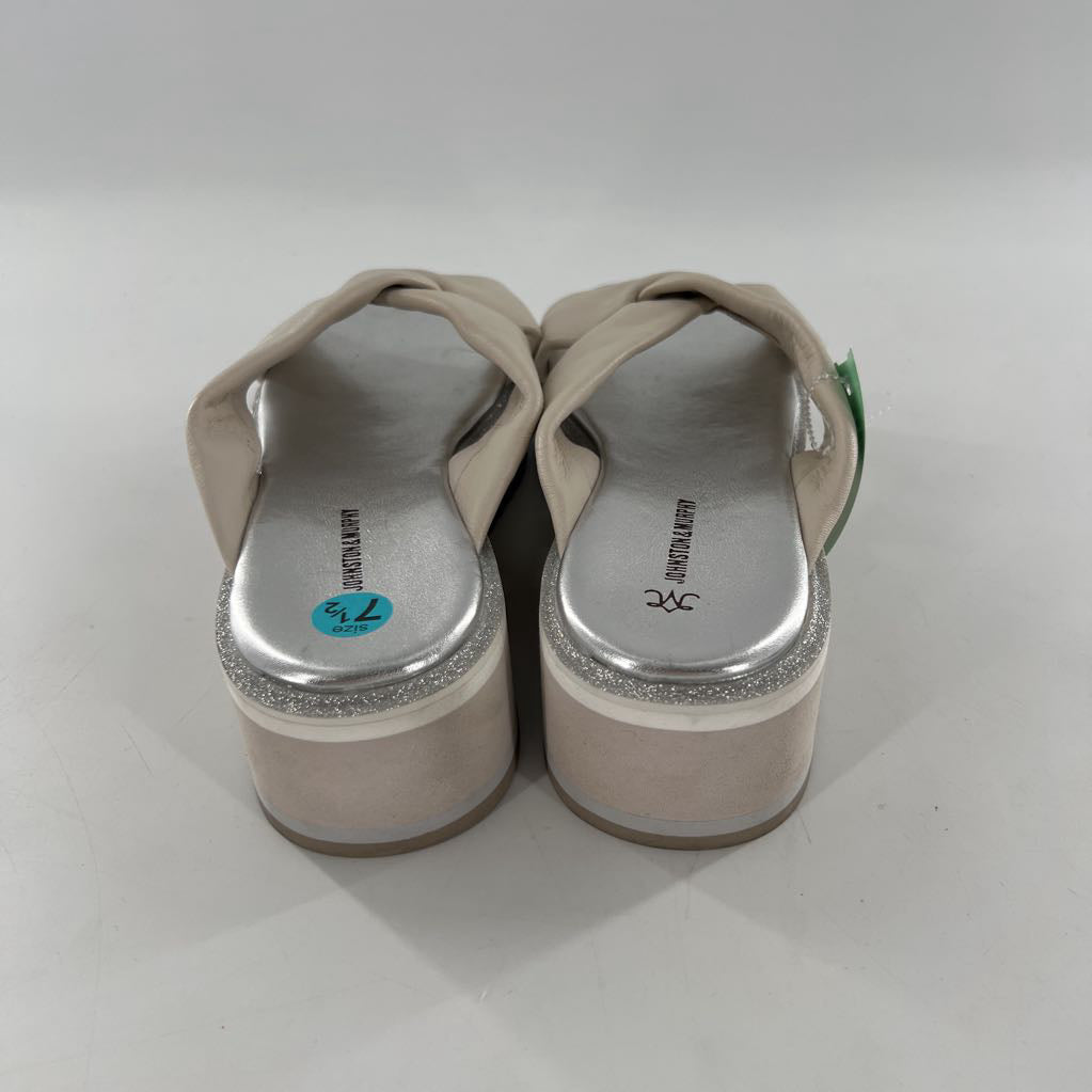 7.5 cross band slide sandals