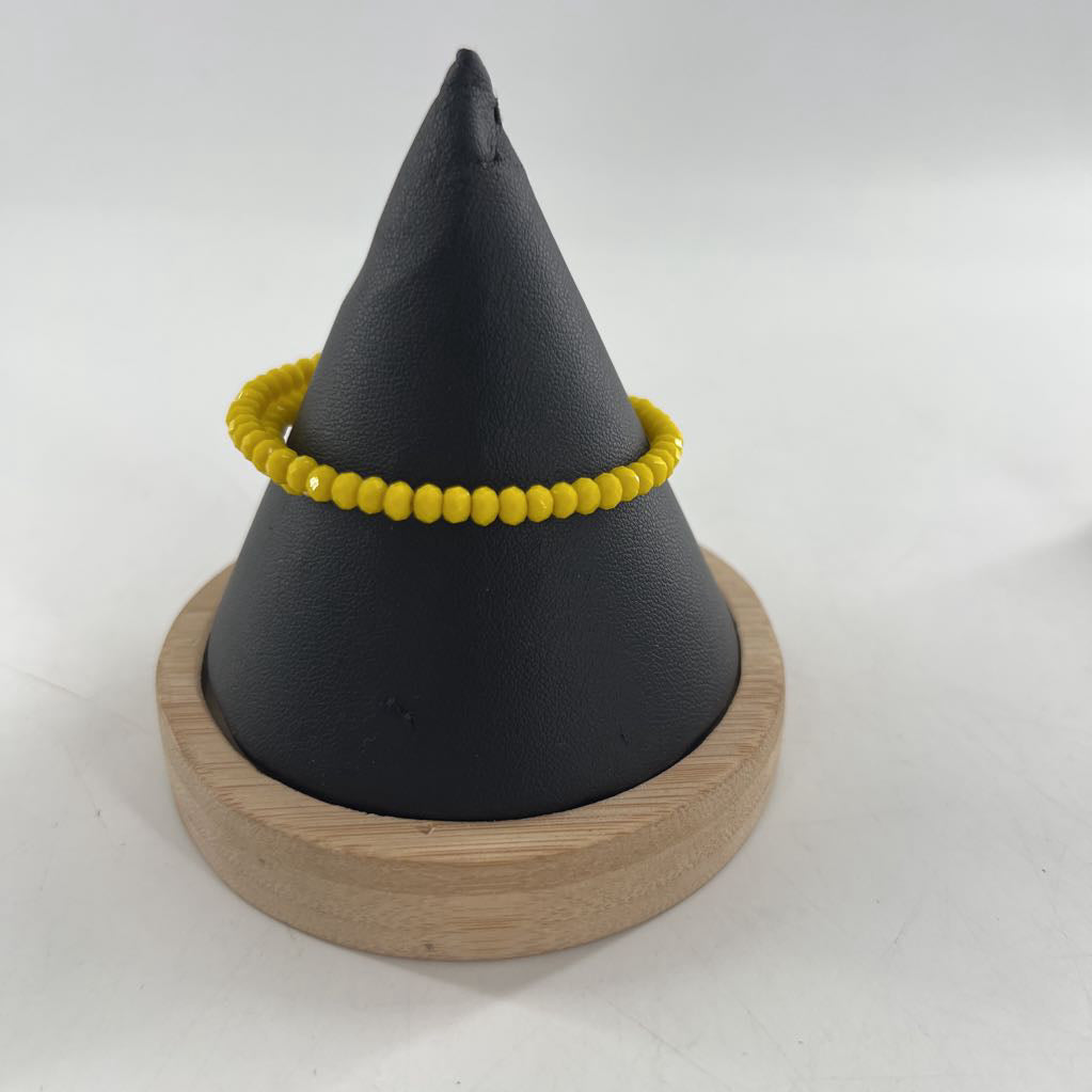 yellow beaded wrap bracelet