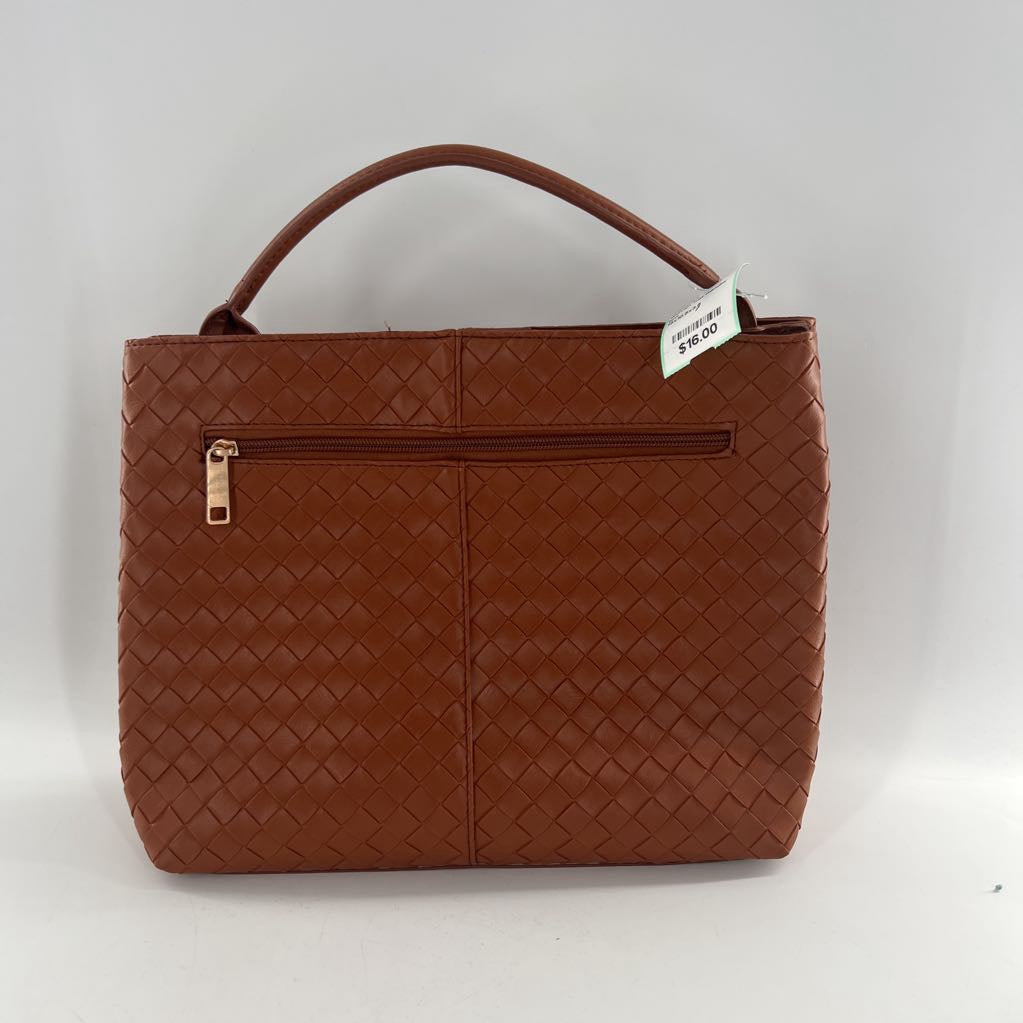 woven top handle satchel