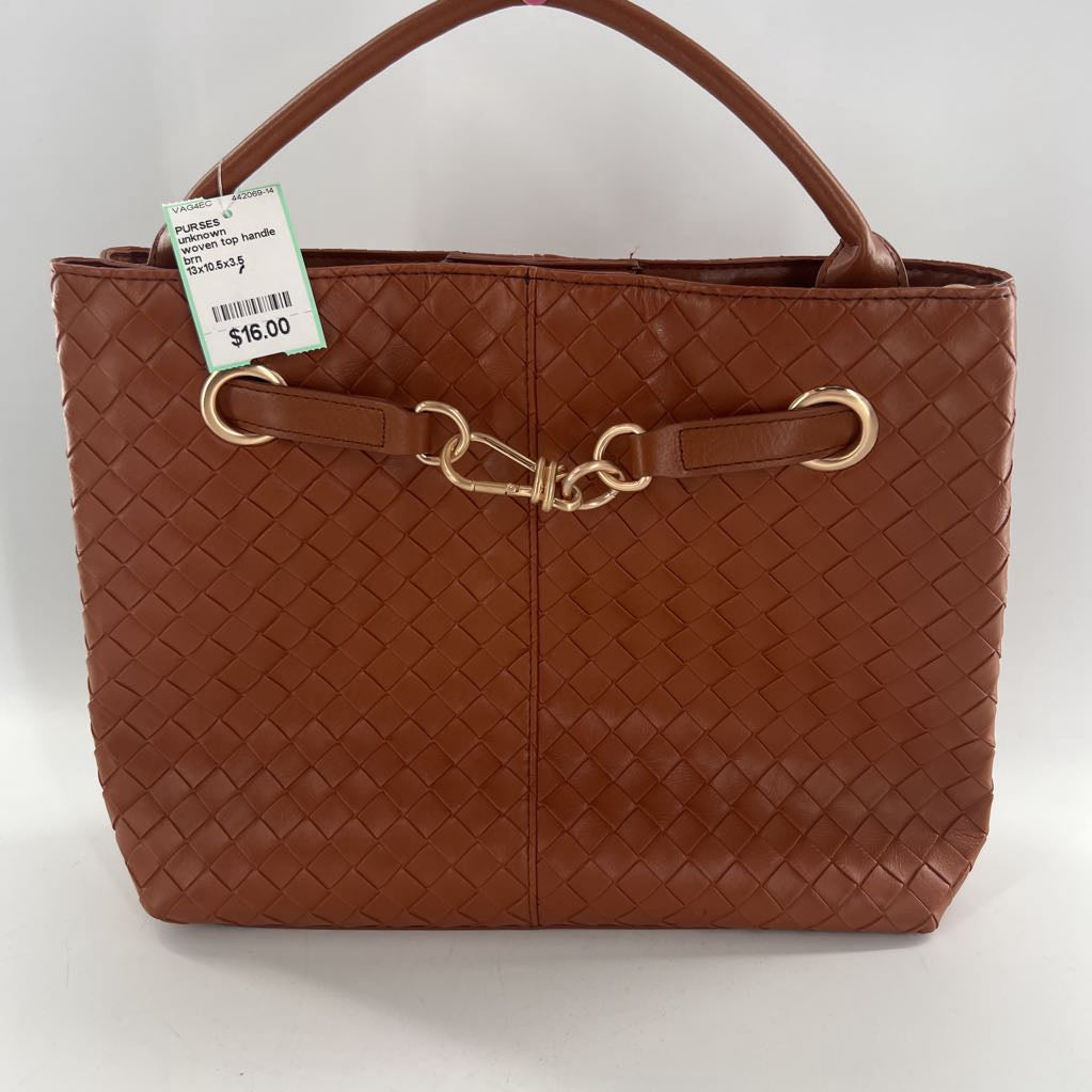 woven top handle satchel