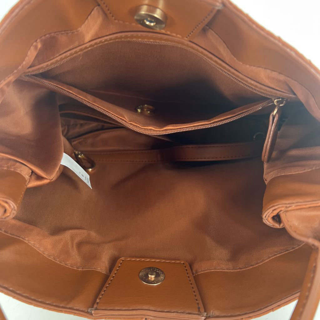 woven top handle satchel