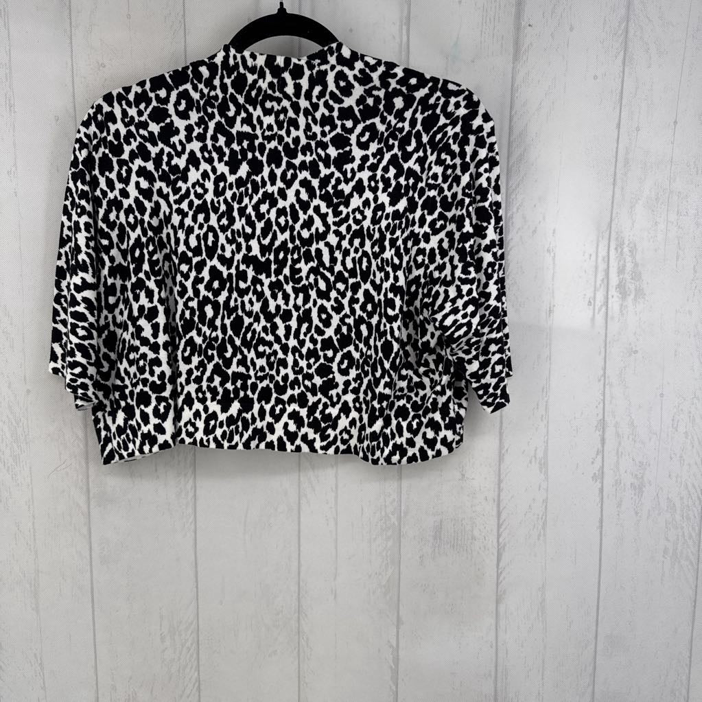 L animal print shrug