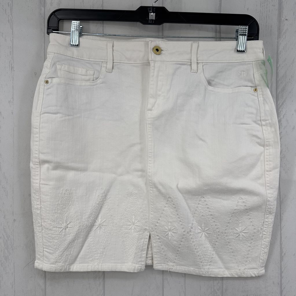 R70 10 embroidered jean skirt