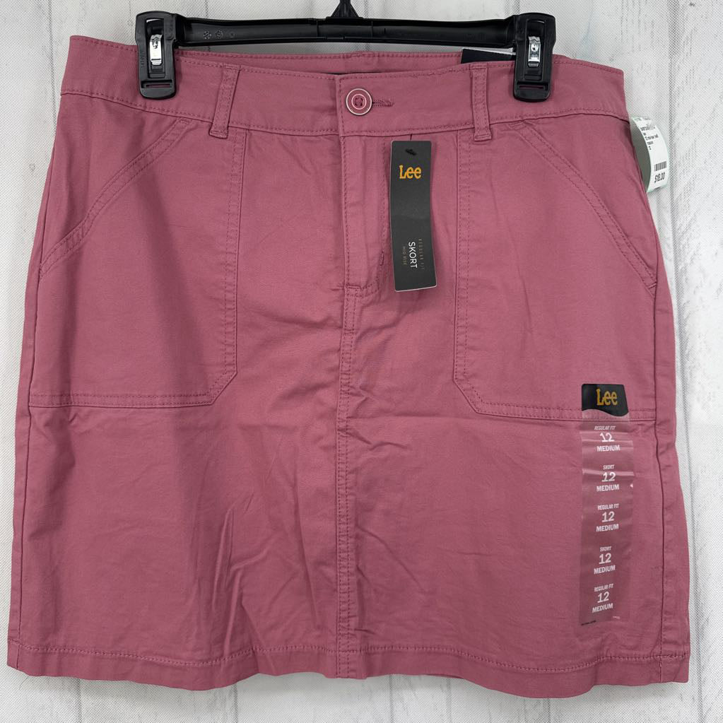 12 mid-rise twill skort