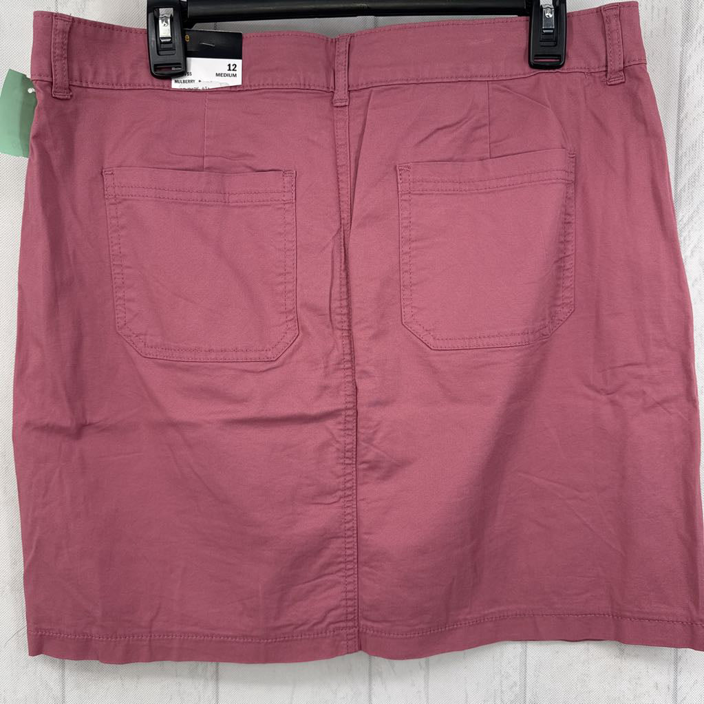 12 mid-rise twill skort