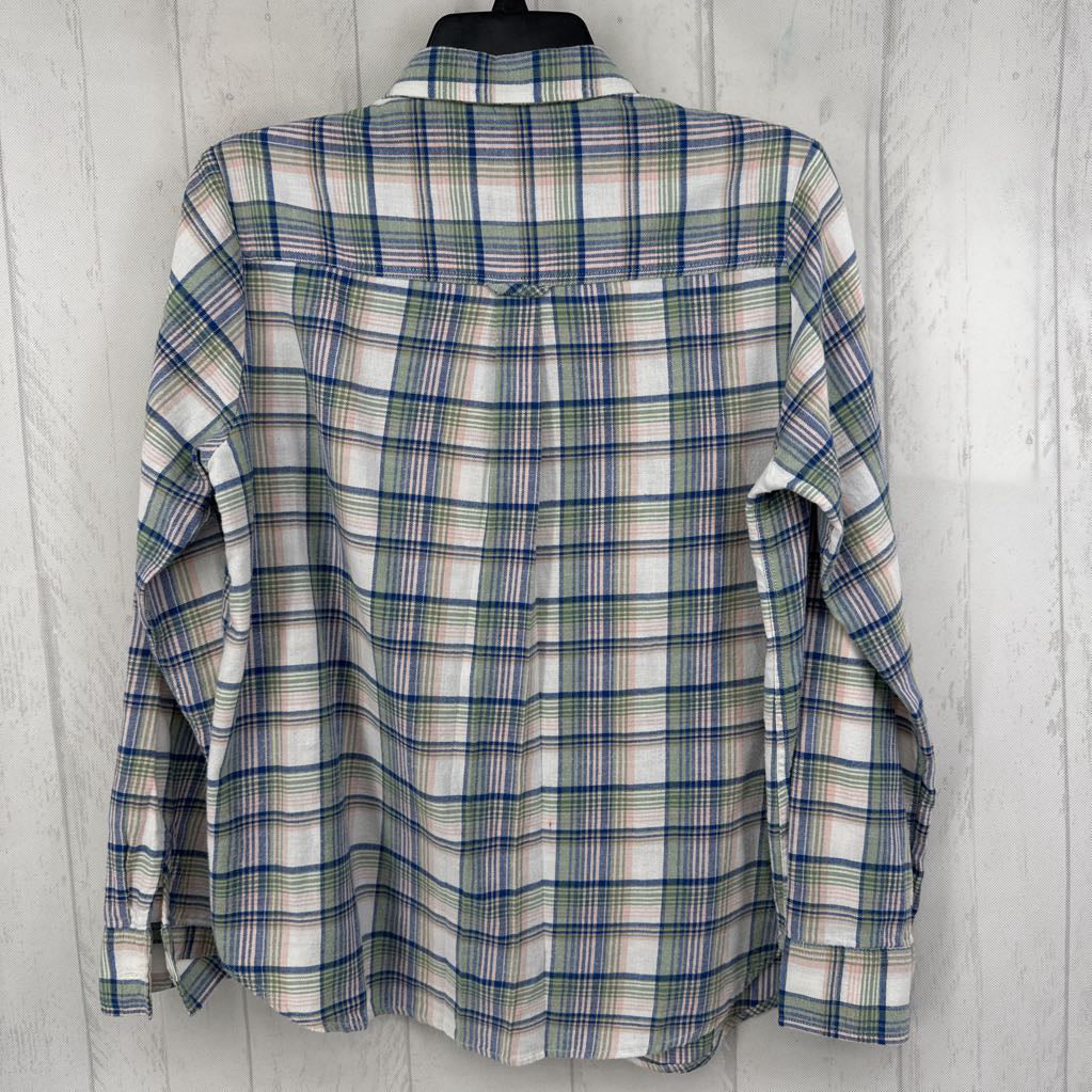10 plaid button down l/s top