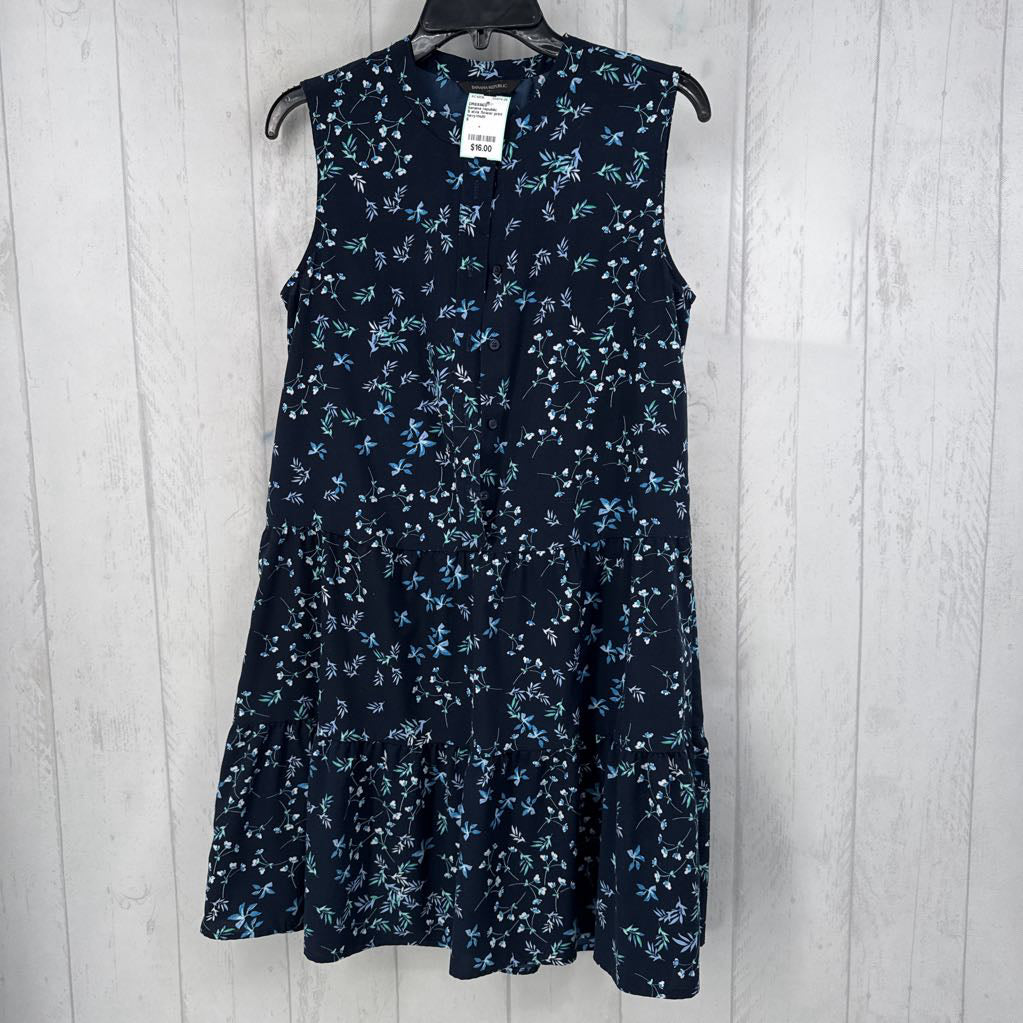 S slvls flower print half button dress