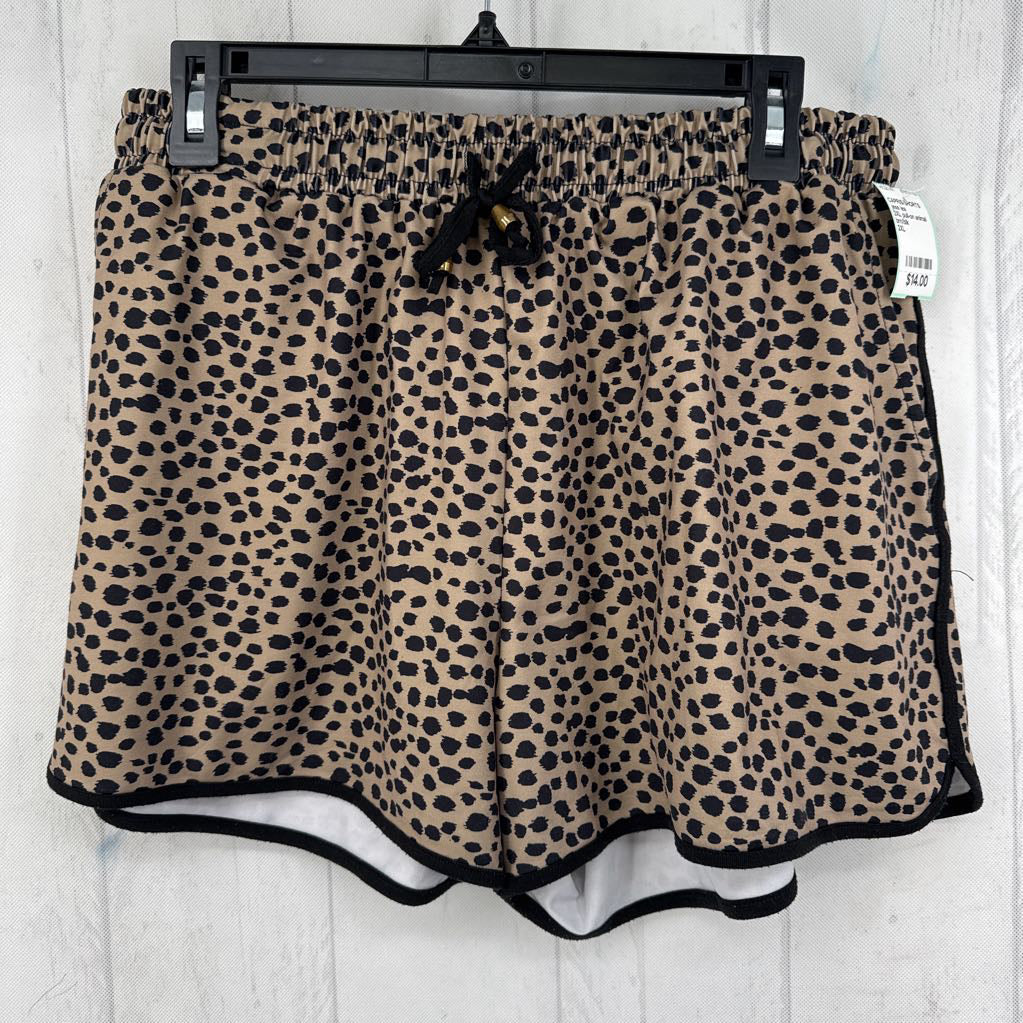 2XL pull-on animal print shorts