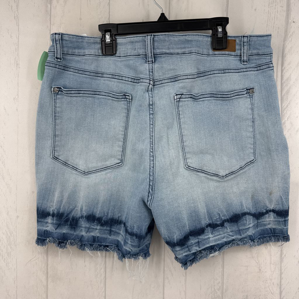 2XL frayed hem jean shorts
