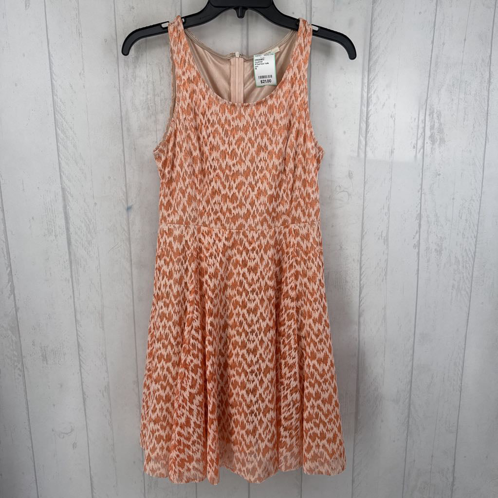 M burnout tulle lined slvls dress