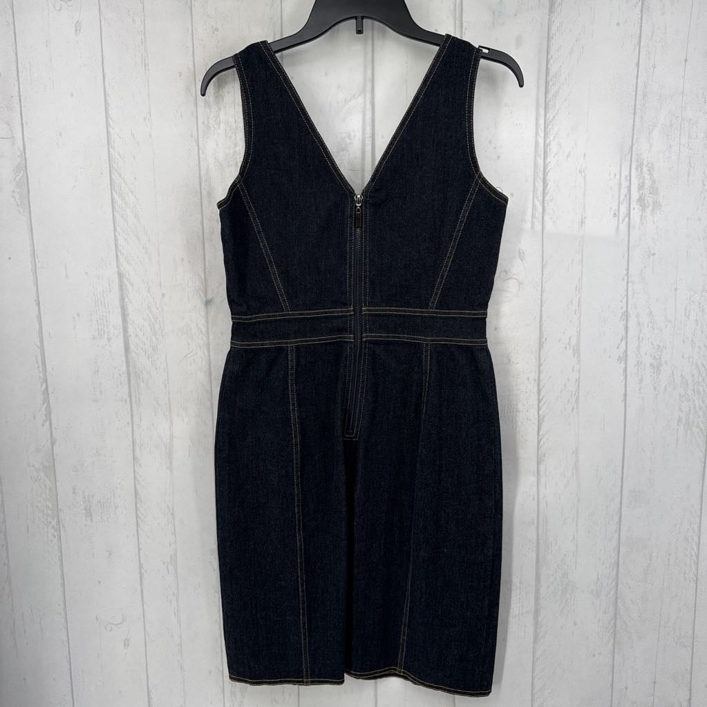 8 v-neck slvls denim dress